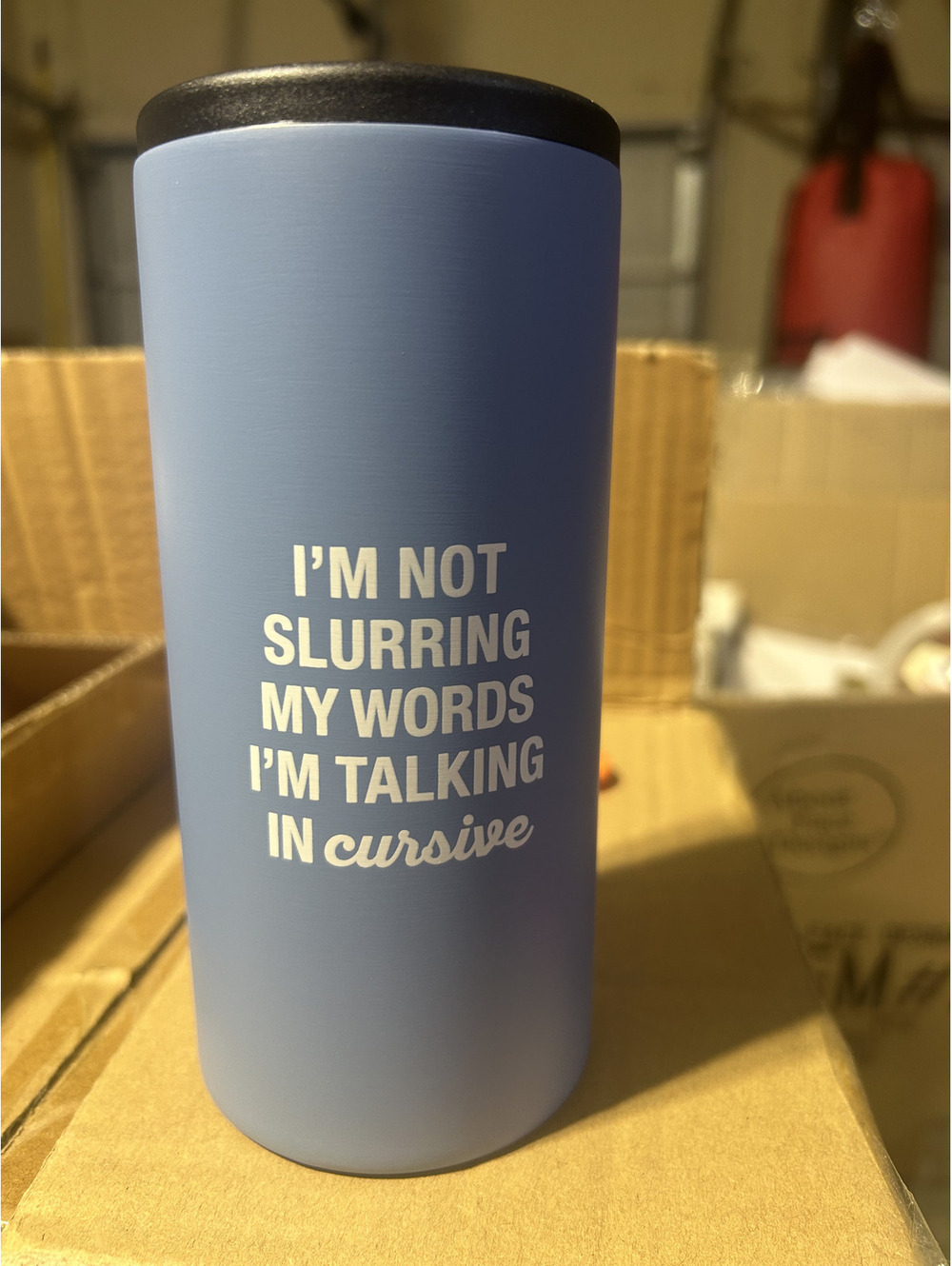 3‑Pack “Talking in Cursive” Slim Can Coolers